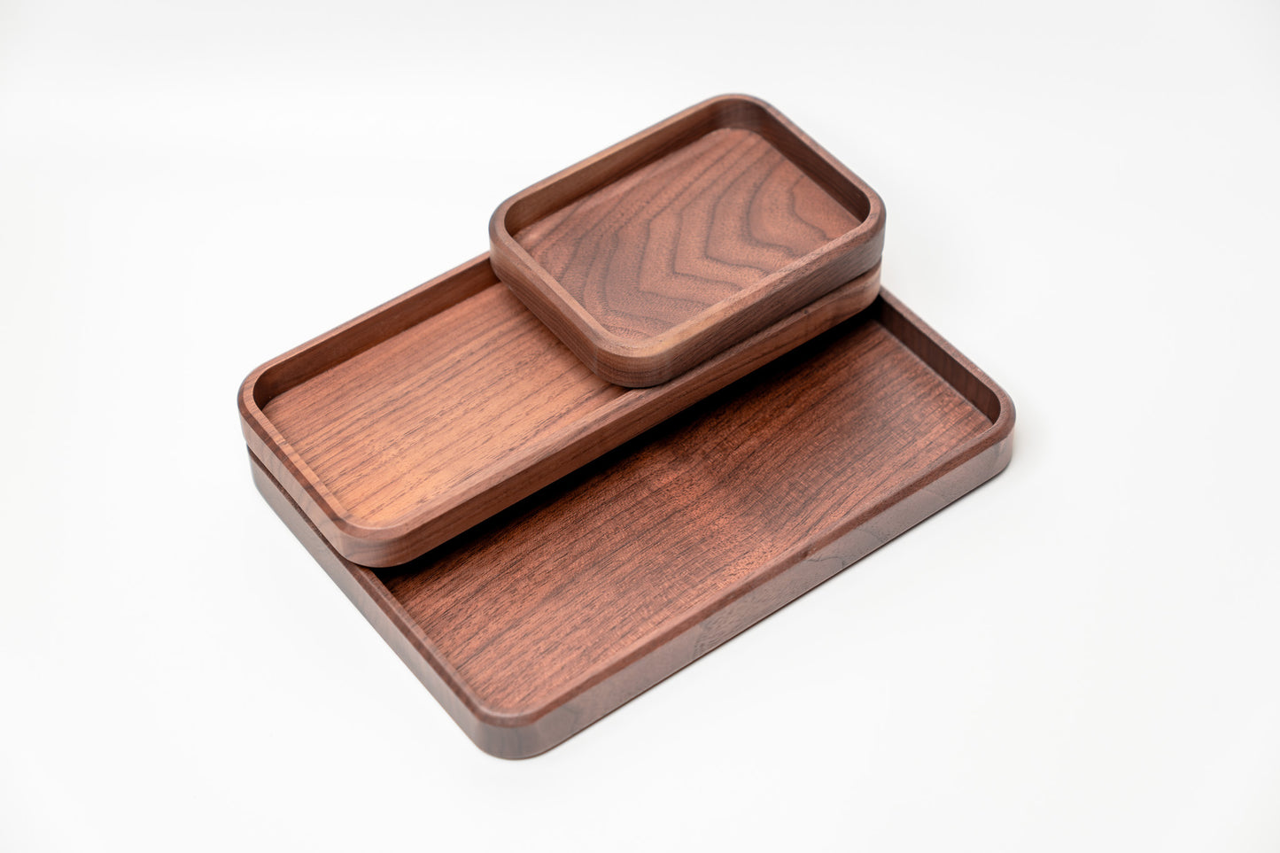 Walnut Wood Desk Organizer Set