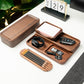 Walnut Wood Desk Organizer Set